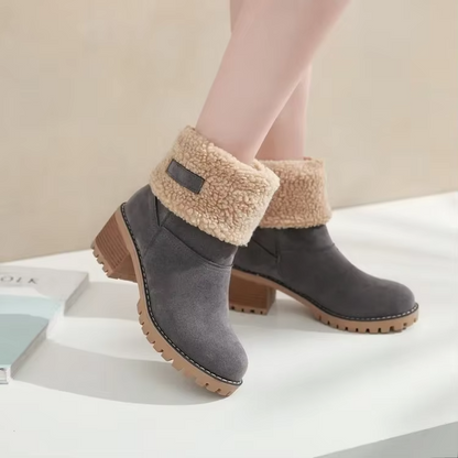 Selene | Chic Insulated Leather Snow Boots