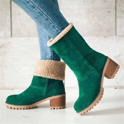 Selene | Chic Insulated Leather Snow Boots