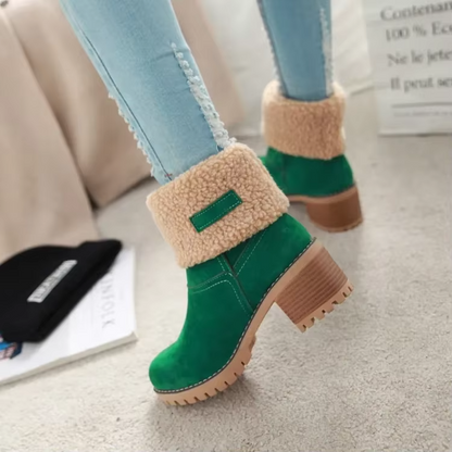 Selene | Chic Insulated Leather Snow Boots