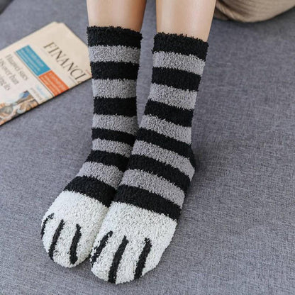 Sienna | Plush Cotton Paw Socks (One-Size)