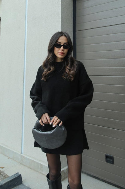 Nora | Cozy Knitted Two-Piece Set for Women: Jumper and Skirt Combo