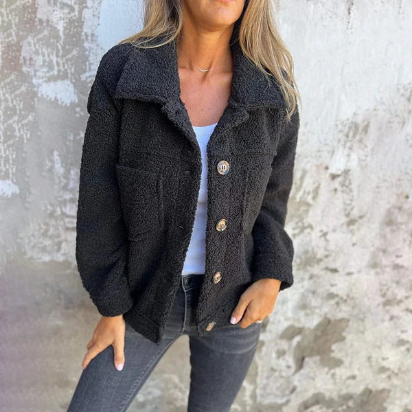 Sophie | Chic Short Wool Jacket with Lapels