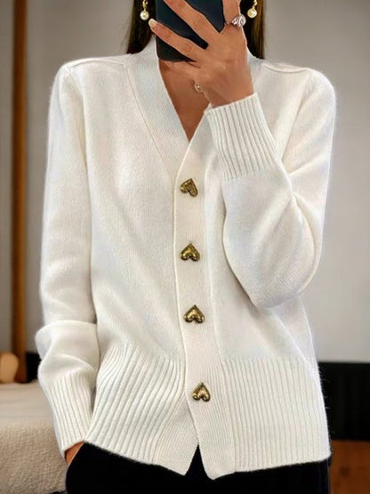 Celine | Cozy Knitted Heart Cardigan