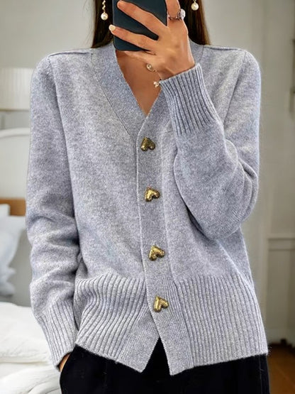 Celine | Cozy Knitted Heart Cardigan