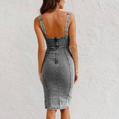 Tilda | Sleek Curve-Enhancing Denim Dress