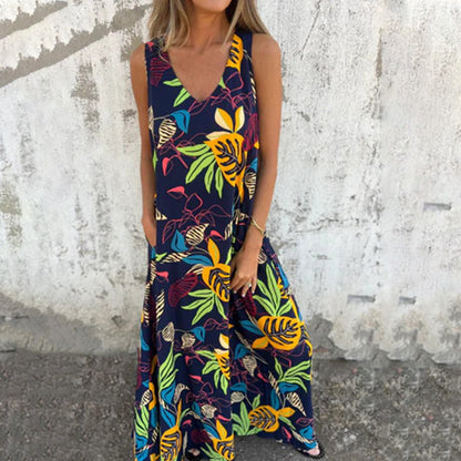 Freya | Elegant V-Neck Maxi Dress