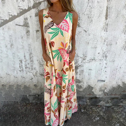 Freya | Elegant V-Neck Maxi Dress