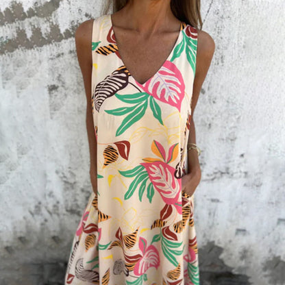 Freya | Elegant V-Neck Maxi Dress