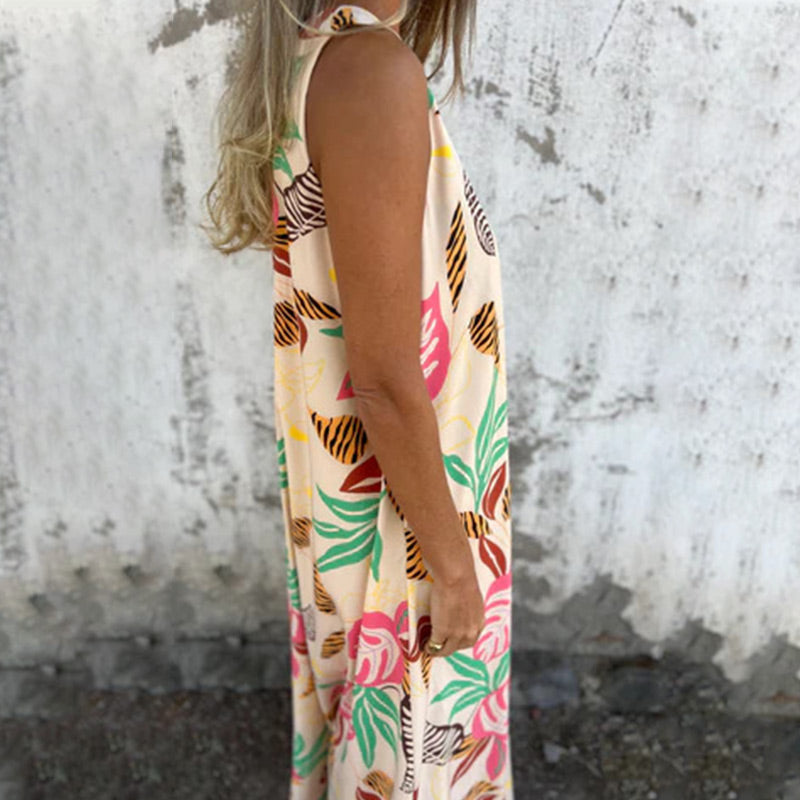 Freya | Elegant V-Neck Maxi Dress