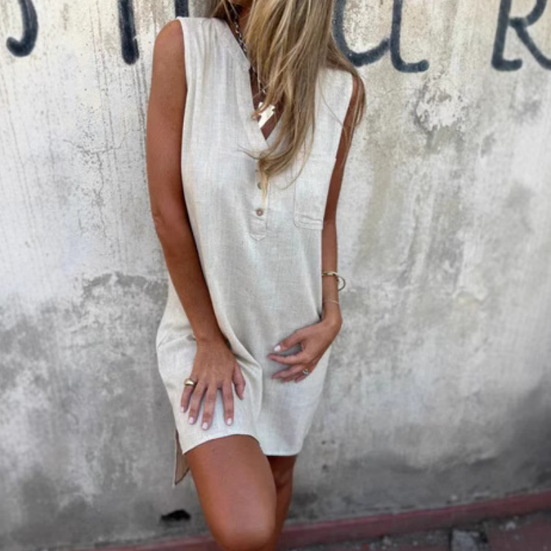 Sienna | Breezy Linen Midi Dress